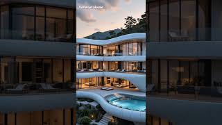 Futuristic house design that doesn't feel real. Pt 49 #ytshorts #eleganthomes #shortsfeed