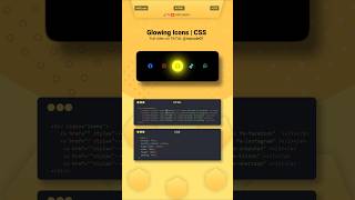 Glowing Social Media Icons: Pure CSS Magic! ✨ #csstutorial  #cssshorts #cssanimation