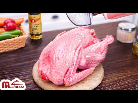 Best of Miniature Roasted Red Wine Herbs Turkey | ASMR Cooking Mini Food