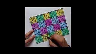 🌸 “Step-by-Step Zen Doodle Art | Relax, Watch & Learn” 😍//#art