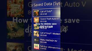 How to delete save data on ps4