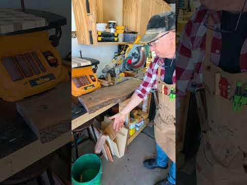 Prepping a LIVE EDGE Walnut Slab #shorts  #cuttingboard
