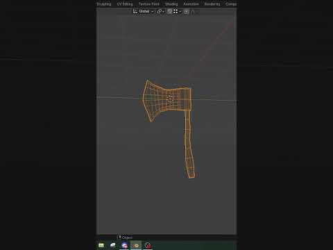 Day 15 of 3D modeling a cube - axe & stump #blender #blendertutorial #fyp #3dart
