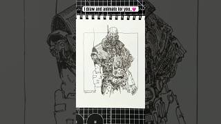 Steampunk art | ink drawing | no ai 🖊️ #cyberart #robot #cyberpunk #animatic  #inkdrawing #artwork