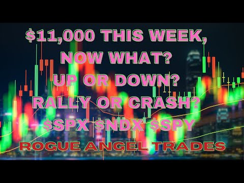 $11,000 THIS WEEK, NOW WHAT?  UP OR DOWN?  RALLY OR CRASH? $SPX $NDX $SPY $QQQ