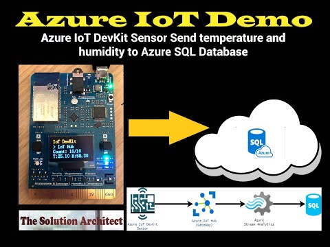 Azure IoT DevKit send sensor data to Azure SQL Database via IoT Hub using Stream Analytics