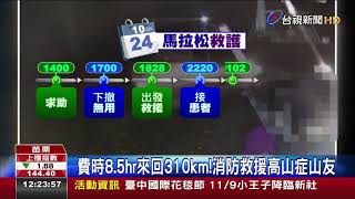 費時8.5hr來回310km!消防救援高山症山友