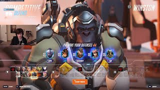 22K DMG! SUPER INSANE WINSTON GAMEPLAY - OVERWATCH 2 SEASON 16 TOP 500