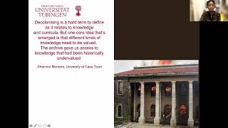 Ms Arhea Marshall, (University of Tübingen, Germany)