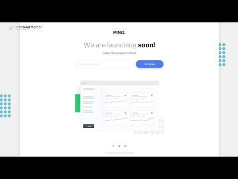 Ping coming soon page - Frontend Mentor Challenge