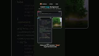 Faded image background using html and css #shorts #shortsfeed #ytshorts #youtubeshorts #code #html