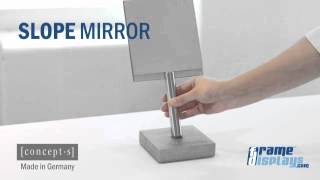 Slope Mirror, by CNS Frame Displays (Framedisplays.com)
