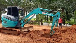 ขุดตอหม้อ!กับKOBELCO sk50-p