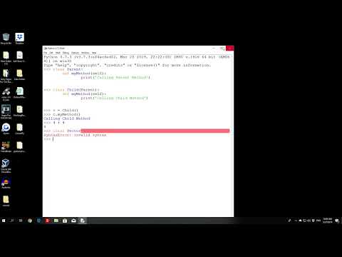 9.7 - Object Oriented Programming - Overriding Methods In A Class