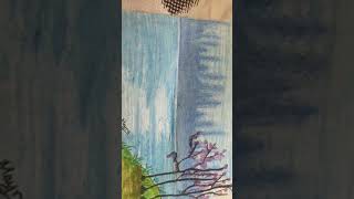 oil pastel painting short video #shorts #oilpastels #scenery #mayra bedi #tryitout #learnnow