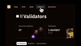 How to boost a validator with BGT