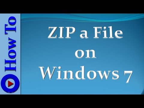 How to ZIP a File in Windows 7