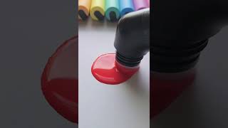 Red POSCA Marker Activation 🖌 Satisfying art supplies! #art #artwork #artist #Marker #paint
