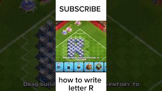 how to draw "R" with wall #coc #comment #like #subscribe #viral #clashofclans #baselayout
