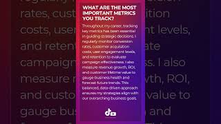 What are the most important metrics you track?  #jobinterview #job #interview #interviewtips