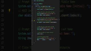 Getting User Input In Java