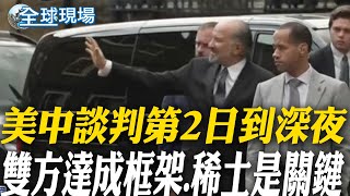 美中談判第2日到深夜 雙方達成框架.稀土是關鍵【全球現場】20250611@全球大視野Global_Vision