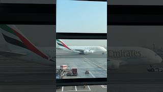 Emirates A380 ready to depart #emirates #emiratesairlines #emiratesa380 #takingoff #dubai #airport
