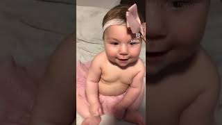 Baby Learning to Sit by herself 😂🥰 #shorts