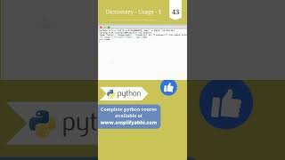 Python Dictionary: How to Use it for Data Management | #shorts  #amplifyabhi | py 43