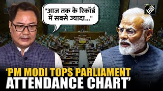 ‘Among top Parliament Attendees’ Kiren Rijiju hails PM Modi’s work ethic ahead of monsoon session