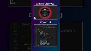 Animated Login Page Using HTML & CSS.   #coding #codingtips #programminglanguage