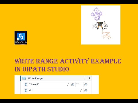 Write range activity example (including creating data table) - UiPath Studio
