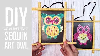 Sequin Art | Owl | Pidilite Fevicreate | Unboxing and Decoration | DIY KIT | M&P Bliss