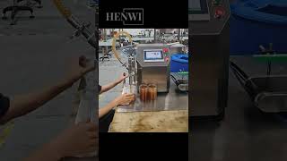 1 Nozzle Manual Rotor Pump Model Liquid Filling Bottling Machine For High Viscosity Heavy Liquid