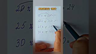 Percentage Trick 🪄🎉 Check with a calculator if you don't believe me. #shorts #mathstricks #maths