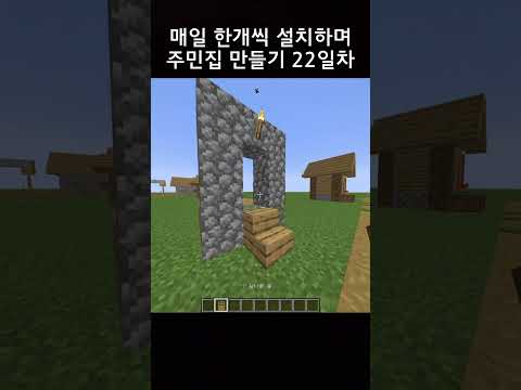 매일 한개씩 설치하며 주민집 만들기 22일차