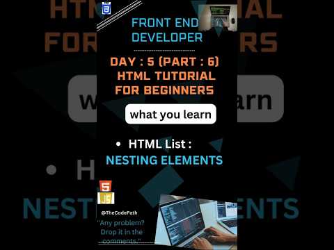 Want to Master HTML? WATCH THIS ||Nested List #html5 #learnhtml5andcss3 #shorts #htmltutorial #html5
