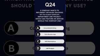 MCQ-24 | AWS Cloud Practitioner Exam Questions #aws #awscloudpractitioner #100% #pass #exams #cloud