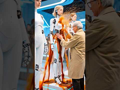 Old Man Touches Robot Instantly Regrets It! #meibot #future #technology #oldman #girl