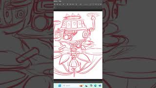 Sketching in Photoshop-Futuristic Chariot Sketch #visuallibrary  #art #cyberart #digitalsketch