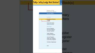 TallyPrime How to Delete Ledgers #tally