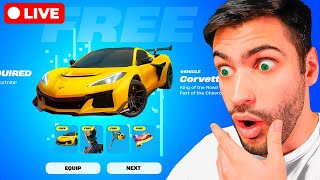 🔴 FREE SKINS *UPDATE* in FORTNITE RIGHT NOW! (Corvette, Skins, & Fantastic 4)