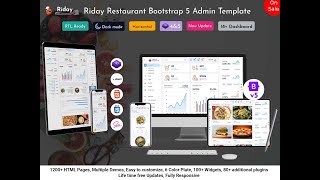 Restaurant Dashboard Responsive Bootstrap 5 Admin Template – Riday