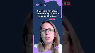#womeninmotorsports #womeninsports #advice #f1media  #careeradvice #podcast