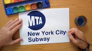 How to draw the New York City Subway logo - MTA