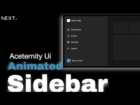 Animated Sidebar in Nextjs14 | Aceternity UI | Reactjs