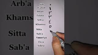 Arabic numbers 1-10
