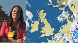 Laura Tobin Viewing Platform GMB Weather At Battle  Sussex 2016 07 14