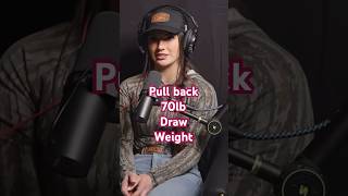 Hannah Barron pulls back a 70lb compound bow