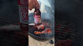 man sized pork chops with the rib meat handle... | Pork Tomahawks | HowToBBQRight Shorts